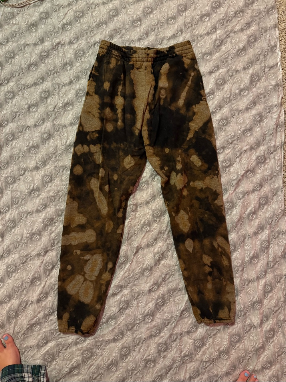Tie-Dye Brown & Black Jogger Pants